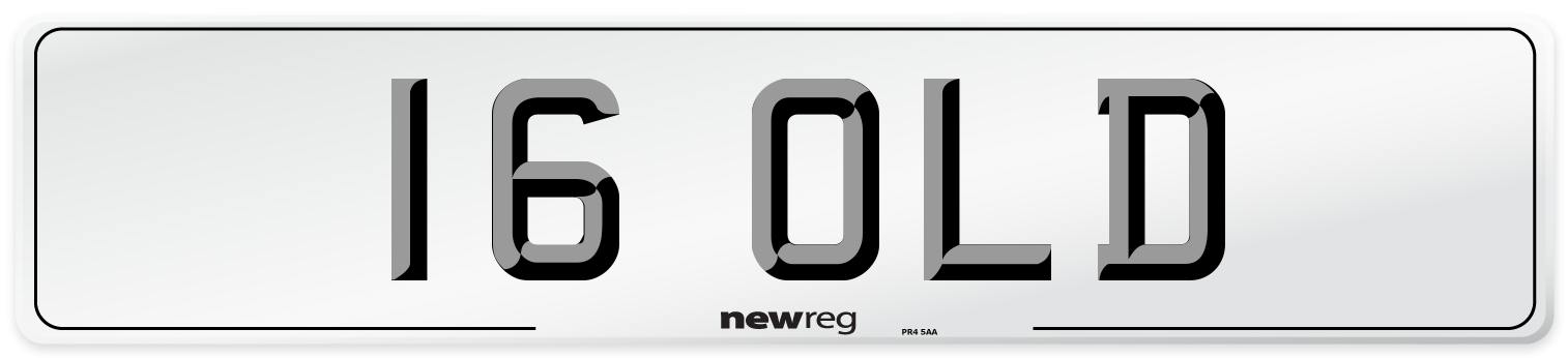 16 OLD Number Plate from New Reg